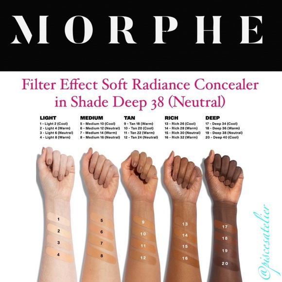 Morphe Filter Effect Soft Radiance Concealer in Shade Deep 38 (Neutral), 3.8 mL. - Picture 10 of 16